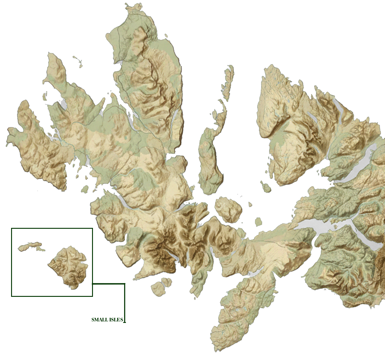 Map with points of interest Skye